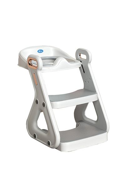 Little Mommy Little Mom White foldable children's toilet reducer, multifunctional, in a triangular structure, with a mo