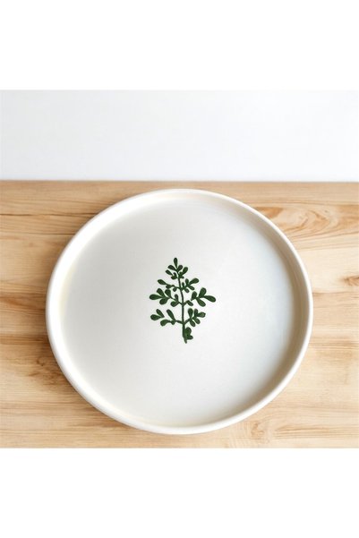 Nokta Breakfast Plate Set 6 People Tokyo Series Mini Branch Printed 6 Pieces 19cm