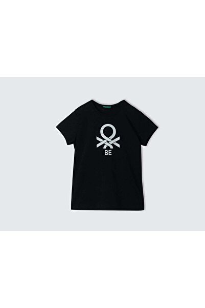 United Colors of Benetton 100% Cotton Kids' Short Sleeve T-Shirt with Logo