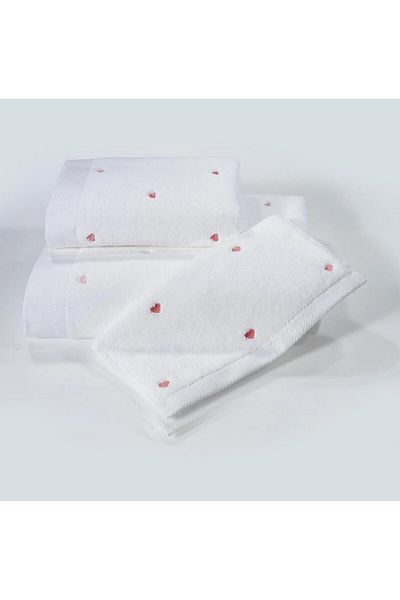 Soft Cotton Soft Cotton 100% Cotton 3-Piece White Embroidered Bath Towel Set 30x50+50x100+85x150 cm