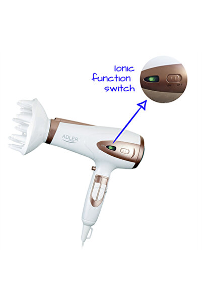 Adler Europe Adler | Suszarka do włosów | AD 2248 | 2400 W | Liczba ustawień temperatury 3 | Funkcja jonizacji