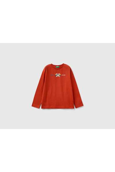 United Colors of Benetton Organic Cotton Long Sleeve Kids' T-Shirt