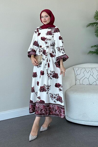 Şulemoda Giyim Βραδινό φόρεμα Ρεϊχάν, μπορντό