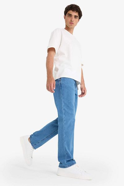 DeFacto Sergio Regular Fit Κανονική εφαρμογή Κανονική μέση με σωλήνα τζιν παντελόνι F5653AX25AU