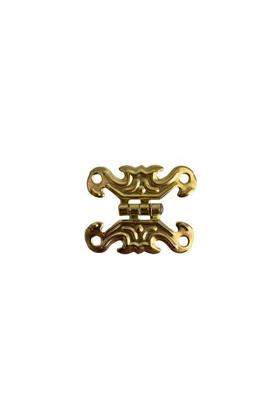 DSYapıAksesuar Butterfly Backgammon Hinge Furniture Box Hinge (Gold) (4 Pcs) (Width: 3cm Length: 2cm)