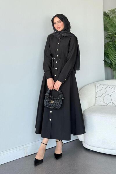 Şulemoda Giyim فستان داليان بحزام أسود