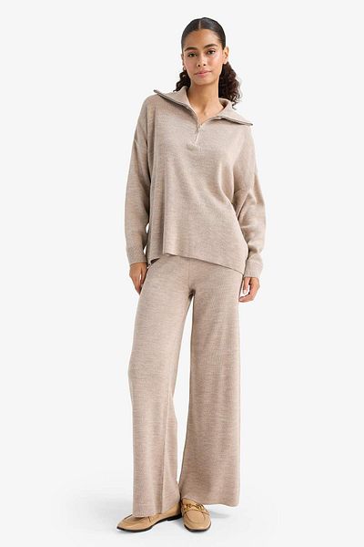 DeFacto Wide Leg Wide Leg Loose Knitwear Trousers F2918Ax25Au