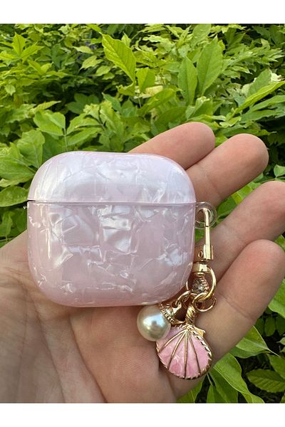CASABLANCA AirPods 4Th Pink Seashell Charm Headphone Case Compatible with Generation