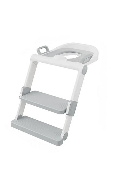 Little Mom Little Mom Grey/White baby booster seat, soft removable and washable booster seat, foldable, steps
