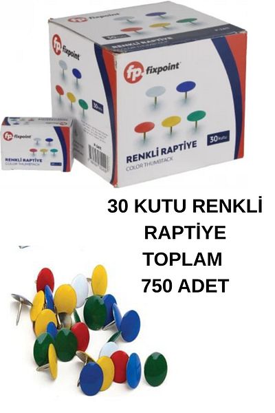 NEON PLUS 750 Colorful Pushpins (30 Boxes)