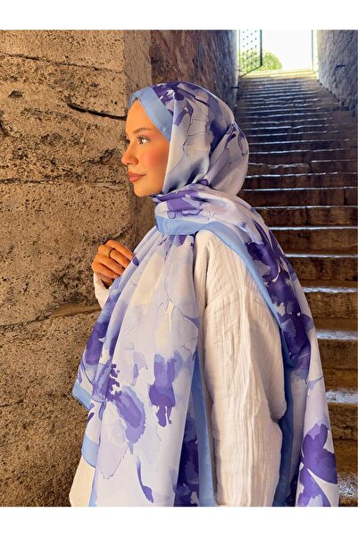 Ahsenhijab Retro Desen Pamuk Soft Şal Romantik Seri