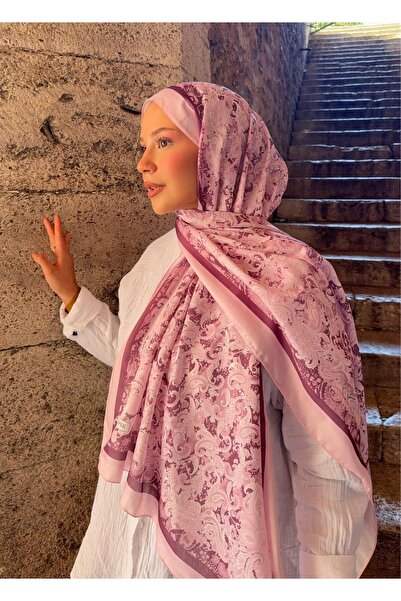Ahsenhijab Retro Desen Pamuk Soft Şal Romantik Seri
