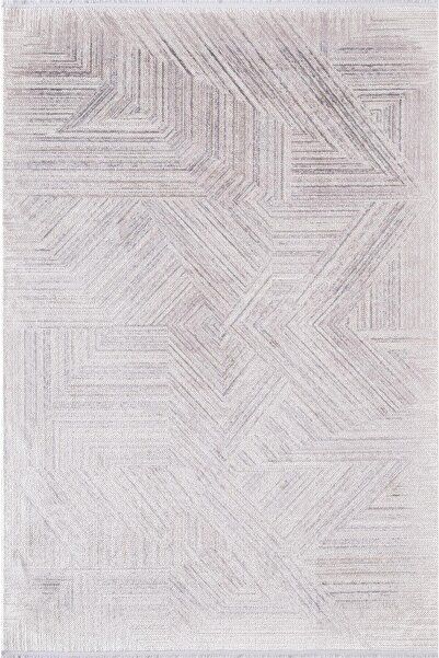 Karmen Halı Cosmos CS008A Krem Halı Modern Detaylı Pamuk Taban Viskon Tozuaz ...