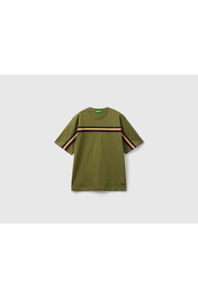 United Colors of Benetton تي شيرت مخطط بأكمام قصيرة للأطفال