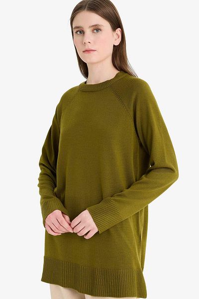 DeFacto Regular Fit Crew Neck Basic Plain Long Sleeve Tunic C4474Ax25Wn