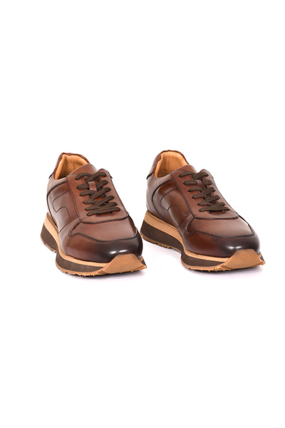 Tuna Genuine Leather Brown Casual Sports Men's Shoes - Eva Sole 3872