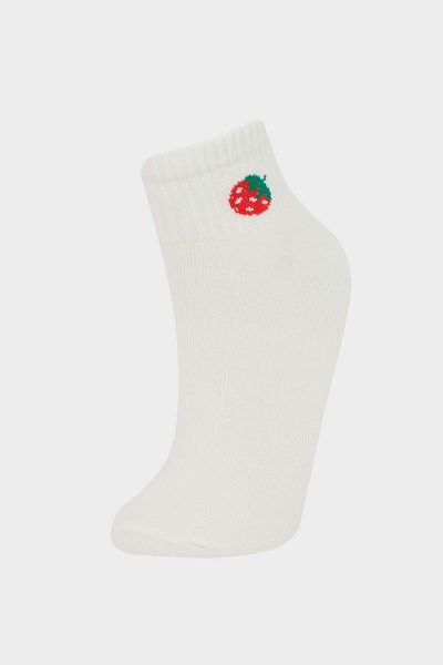 DeFacto Women's 5-Piece Cotton Booties Socks F5624Axns