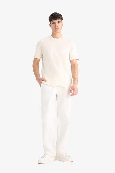 DeFacto Regular Fit Crew Neck Basic Plain Short Sleeve T-Shirt E7961Ax25Au