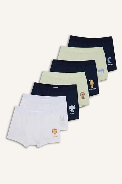 DeFacto Boy's Animal Patterned 7-Piece Boxer F8577A825Hs