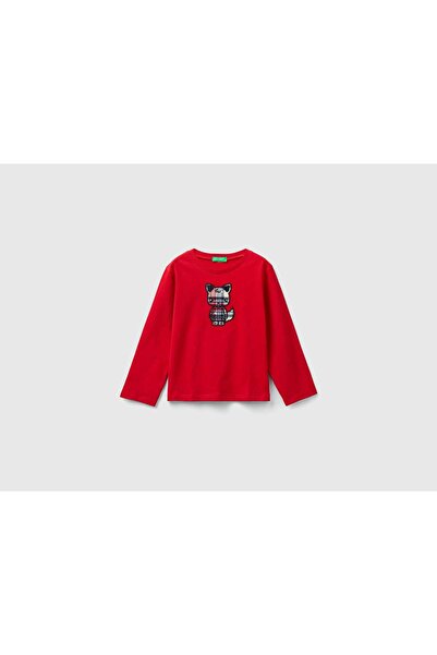 United Colors of Benetton تي شيرت مطبوع للأطفال