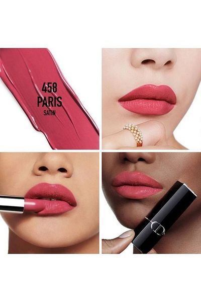 Dior Rouge Lipstick 458 Paris 3.5g – Satiny Finish & Long-Lasting Hydration