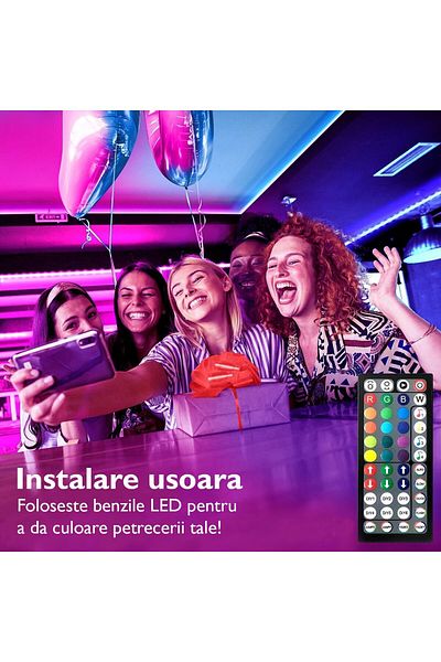 WowStep LED Strip Kit, 5050 RGB, Application, Sound, Microphone, Remote Control, Multicolor