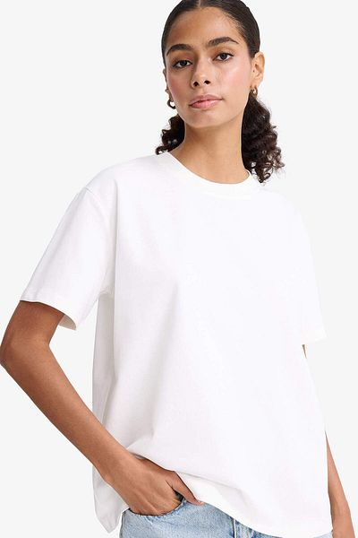 DeFacto Regular Fit Crew Neck Basic Plain Premium Short Sleeve T-Shirt F7105Ax25Au