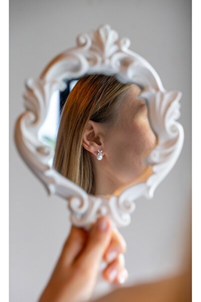 VogueDiamond 18 Ayar Altın Pırlantalı İnci Küpe