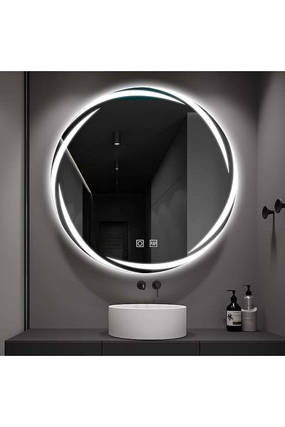 K Korman LED Round Mirror 60cm Touch Anti-Fog Dimmable E48S/70X70