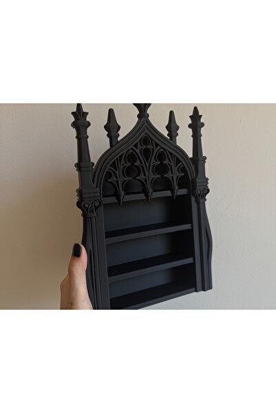 Phigo Gotik Katedral Temalı Dekoratif Raf | 3D Renkli Baskı | Karanlık ve Gotik Dekorasyon İçin 23 cm