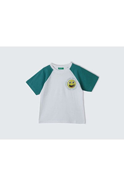 United Colors of Benetton تي شيرت مطبوع برقبة دائرية