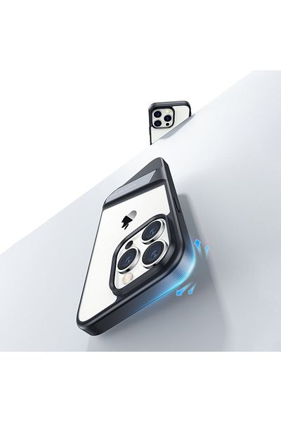 Ugreen Sztywne etui z żelową ramką i wbudowaną podstawką do iPhone 14 Pro czarny