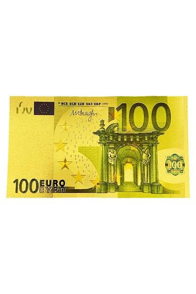 BLA BLA FOAM Gold-Plated Polymer Banknote 100 Euro, Bla Bla Foam, Feng Shui, Size