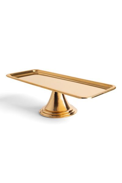 NEWTREND Züccaciye Luxury Rectangular Gold Standing Cake, Pastry, Cookie, Dessert, Catering, Dowry Presentation Serving Stand