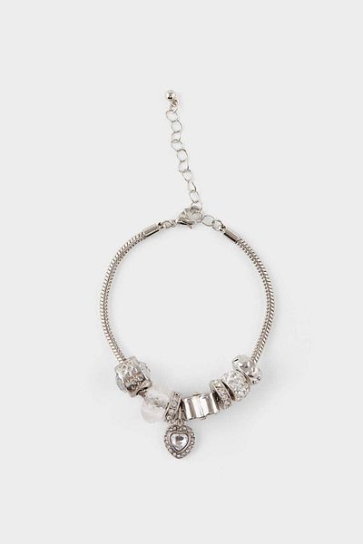 DeFacto Women's Charm Silver Bracelet F6220Axns