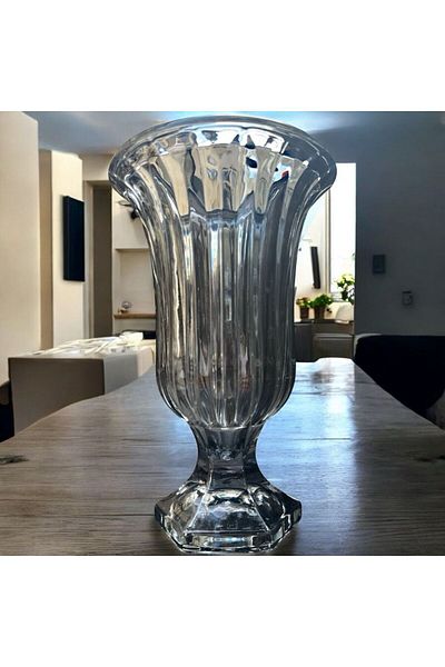 Peramari Decorative Crystal Glass Vase Smoked 22,5X14 cm