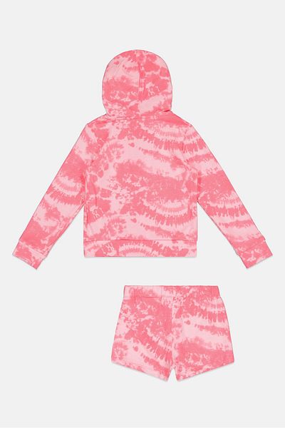Hurley Toddlers Girl 2 Piece Tie Dye Sweatshirt And Short Set , Multicolor