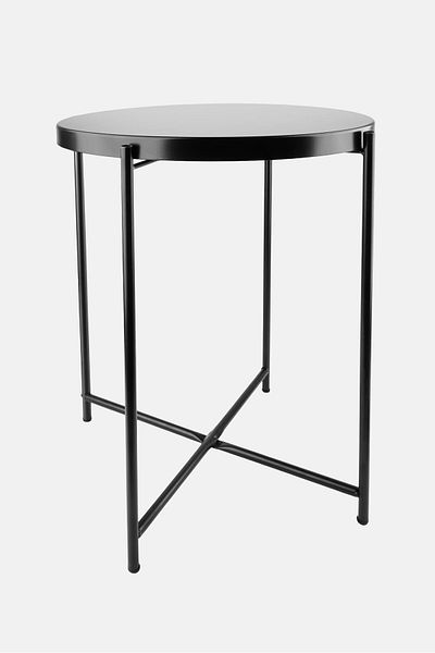 BEBEHOME Round Tray Table, Black