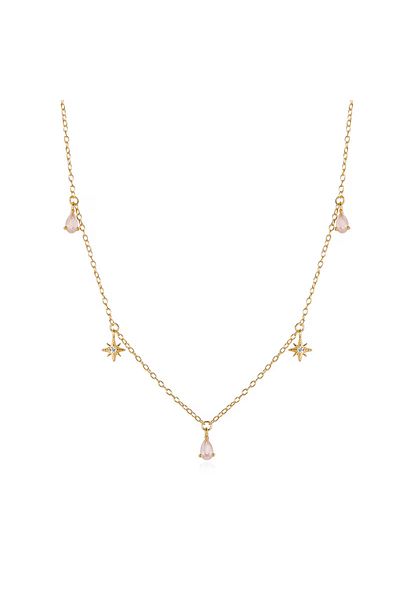 OEM Colier Stellar Rose, cu stele și picături elegante