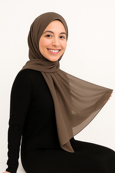 Stella Eşarp Women's Solid Color Thin Chiffon Shawl