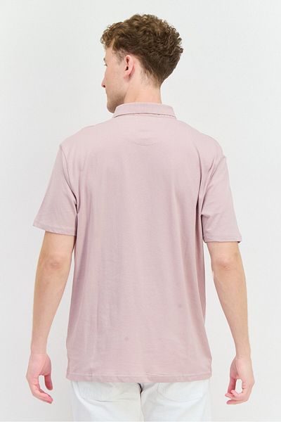 Bewley Ritch Men Regular Fit Brand Logo Short Sleeves Polo Shirt, Light Mauve