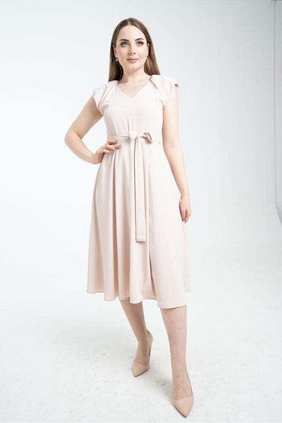 Nichii Sleeveless Midi Dress with Waist Belt