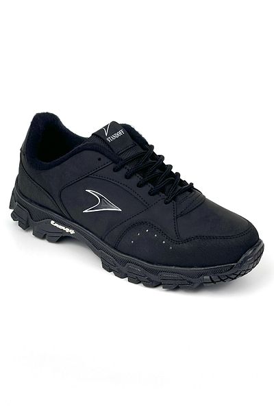 KAJILA Men's Black and White Water and Cold Resistant Winter Outdoor Shoes
