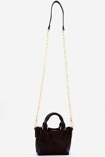 Anne Klein Women Harper Satchel Bag 17 L x 14 H x 6 W cm, Chocolate