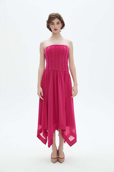 Nichii Off-Shoulder Ruffled Midi Dress