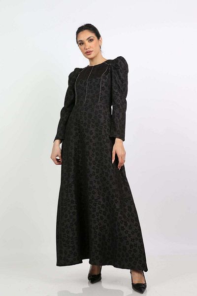 Nichii Long Floral Print Dress with Long Sleeves