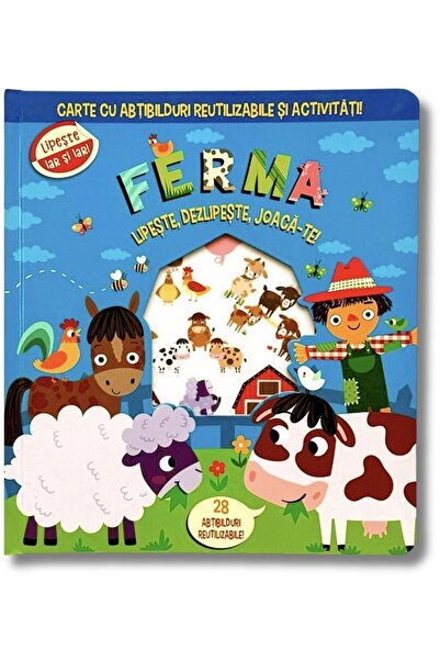 Editura Flamingo GD Ferma. Lipeste, dezlipeste si joaca-te!
