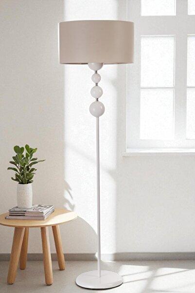 Lumexx HAYAL BEYAZ LAMBADER SİLİNDİR FİNLİ KREM ABAJURLU