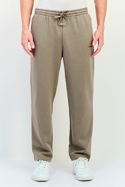 Core Elements Men Brand Logo Sweatpants, Taupe