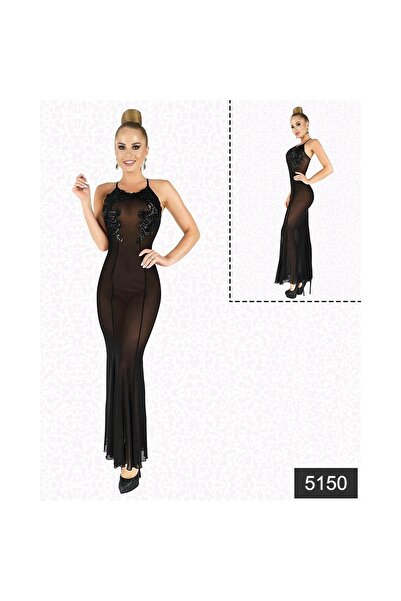 MİRALİVE Marsilyan- Chest Decollete Glitter Laced Nightdress